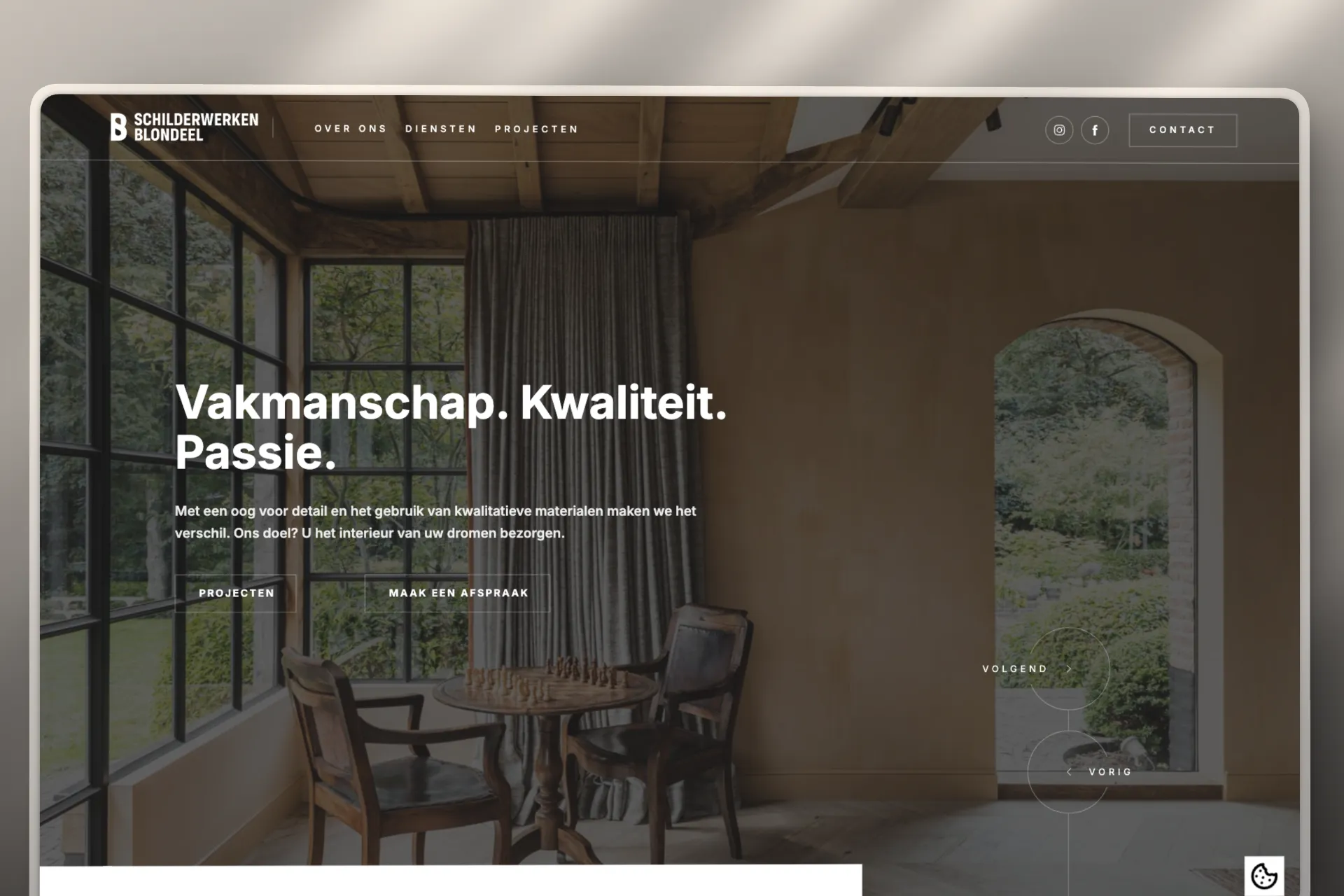 Website van Schilderwerken Blondeel
