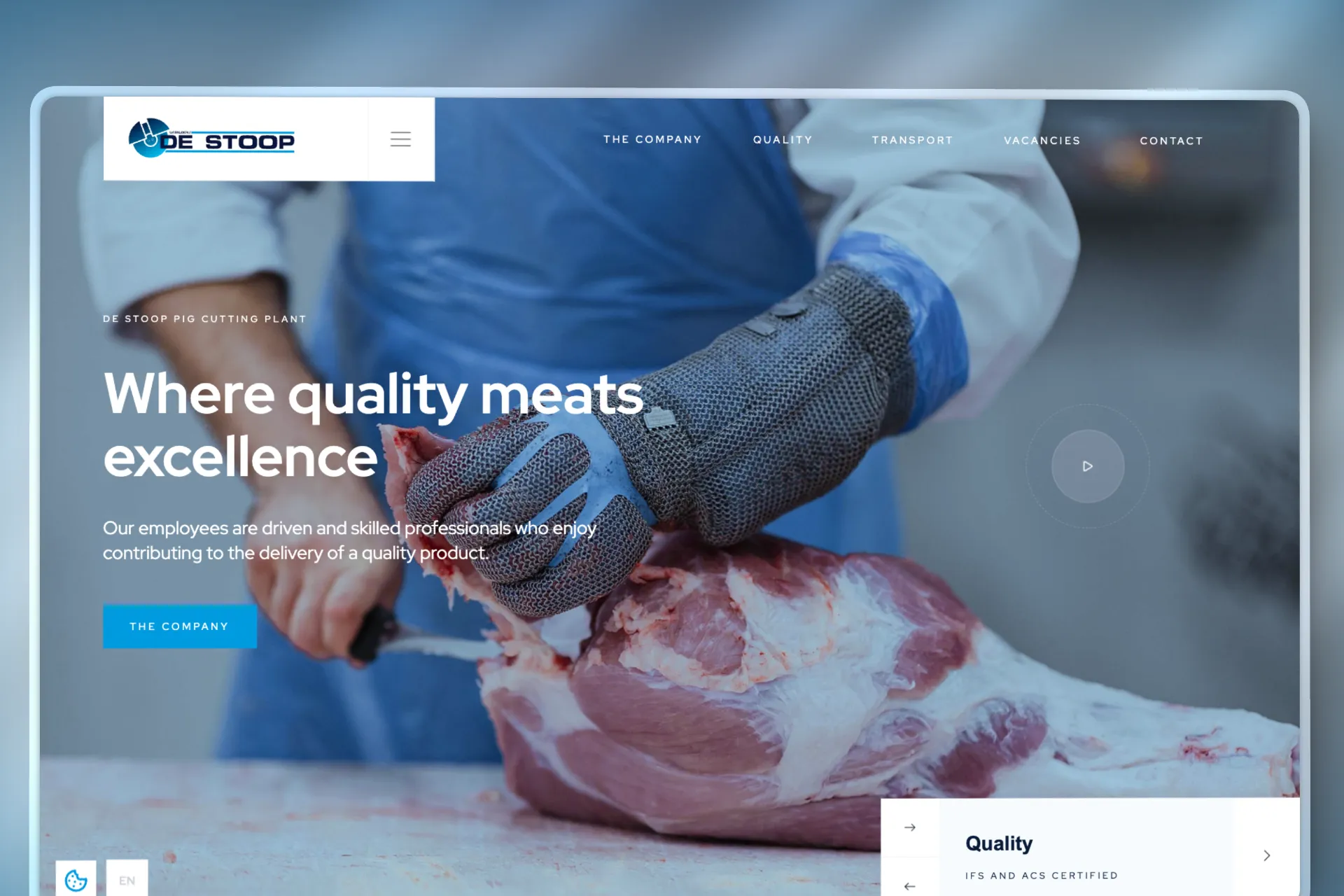 Website van Varkensversnijderij Destoop