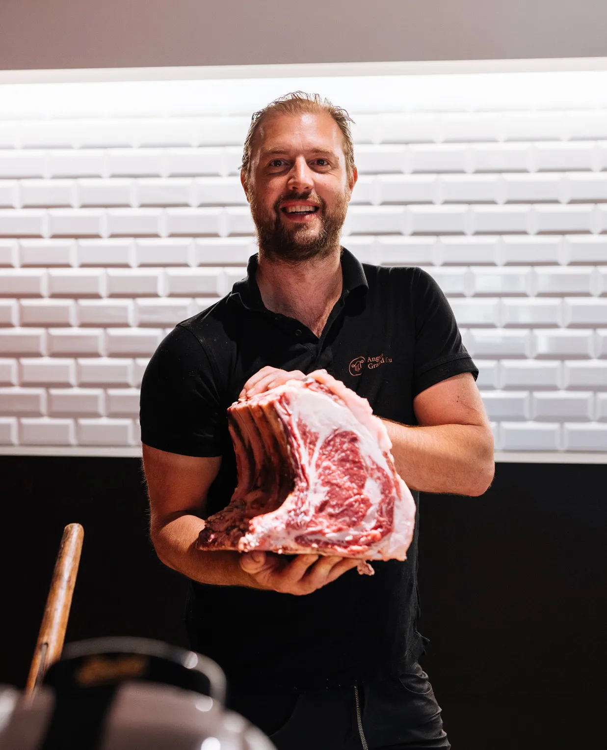 Ludovic Gheyselen van Restaurant Argendael met een côte à l’os